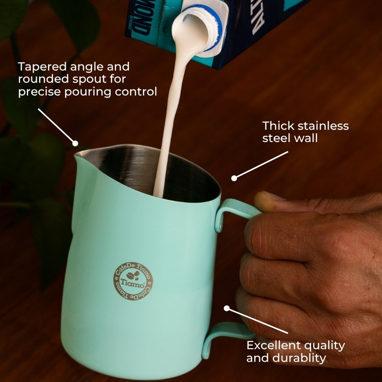 Tiamo Tapered Milk Jug Blue