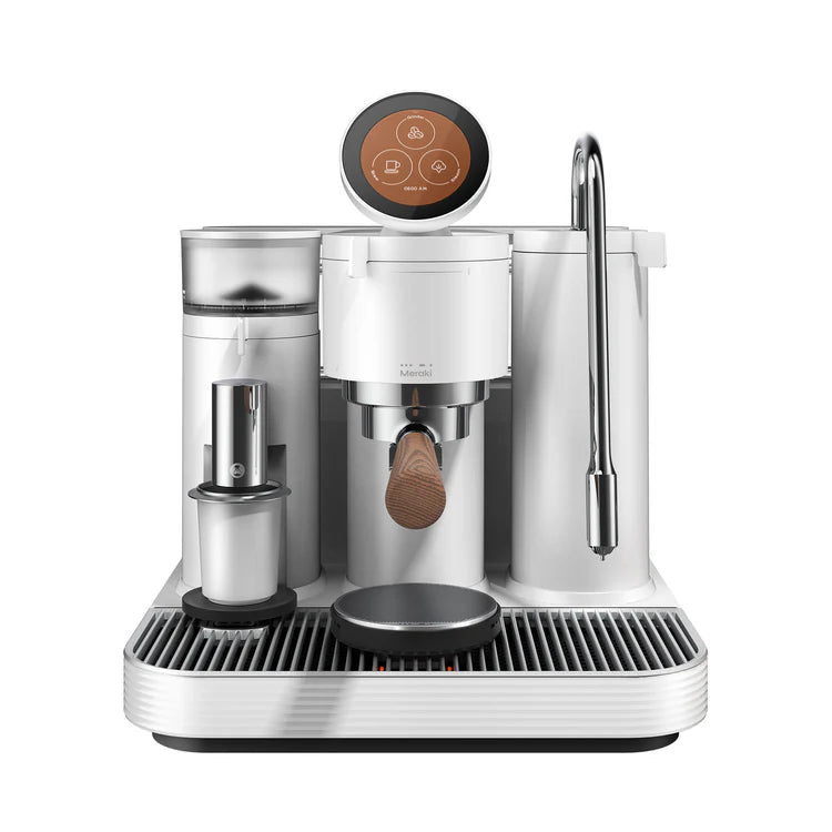 Meraki Gen 2 espresso machine, angled view